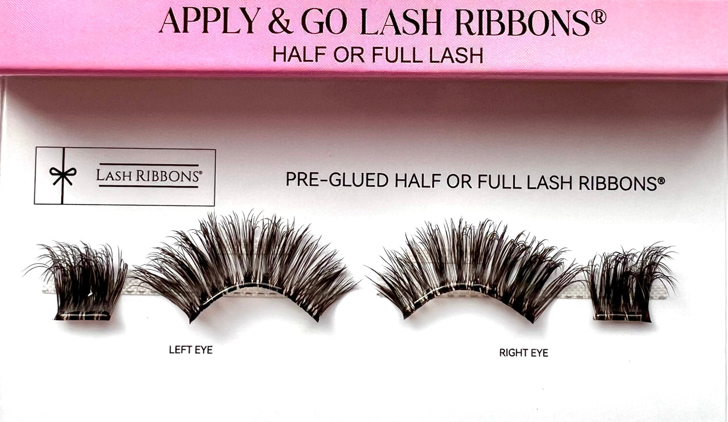 Pre-Glued No Faff Half or Full Lash- Nerisha (Dark Brown) Lash Ribbons®