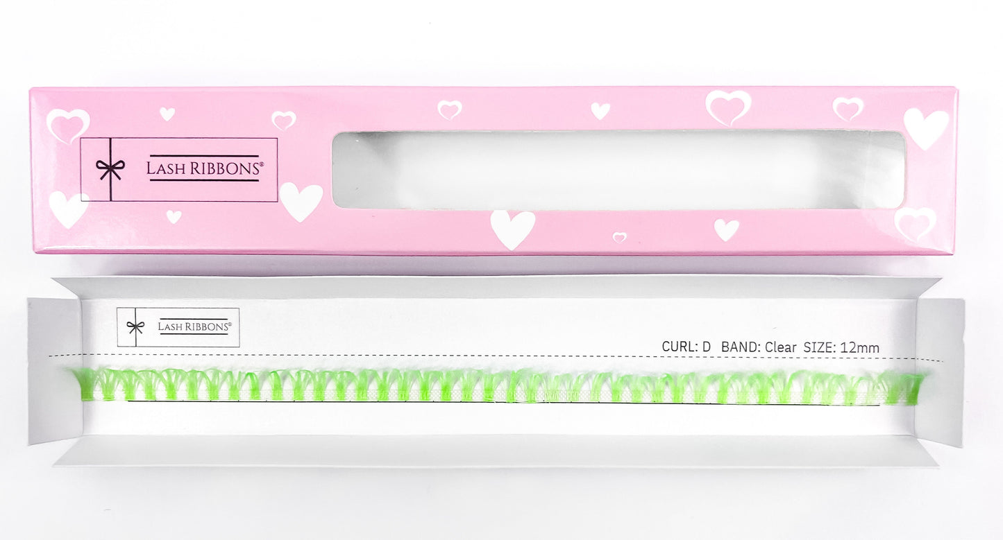 Lime Green 'D' Curl Lash Ribbons® Lash Ribbons®