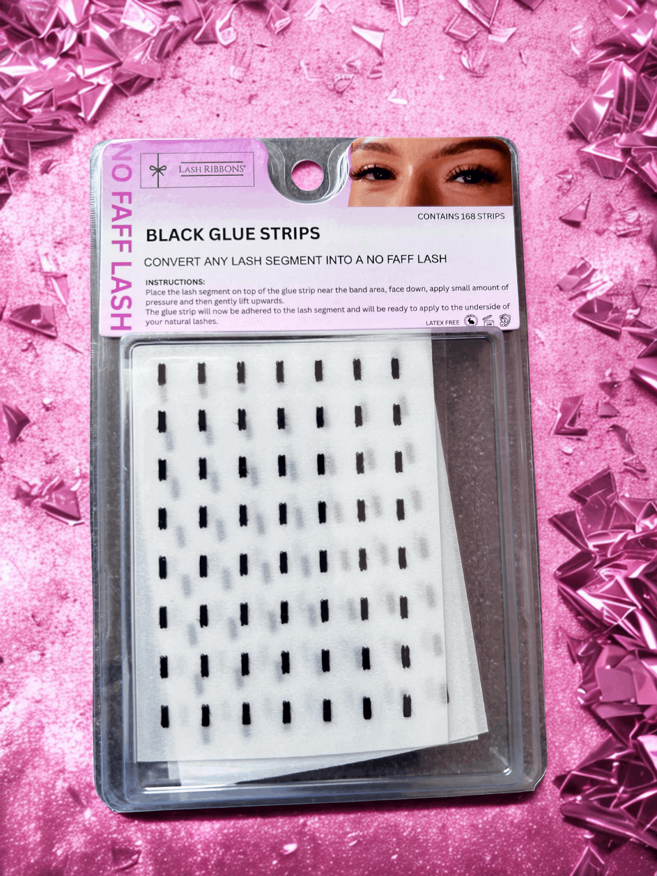 Black Glue Strips - No Faff Lash - DIY Lash Bond – Lash Ribbons®