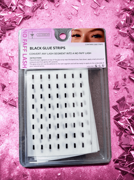 Black Glue Strips - No Faff Lash - DIY Lash Bond Lash Ribbons®