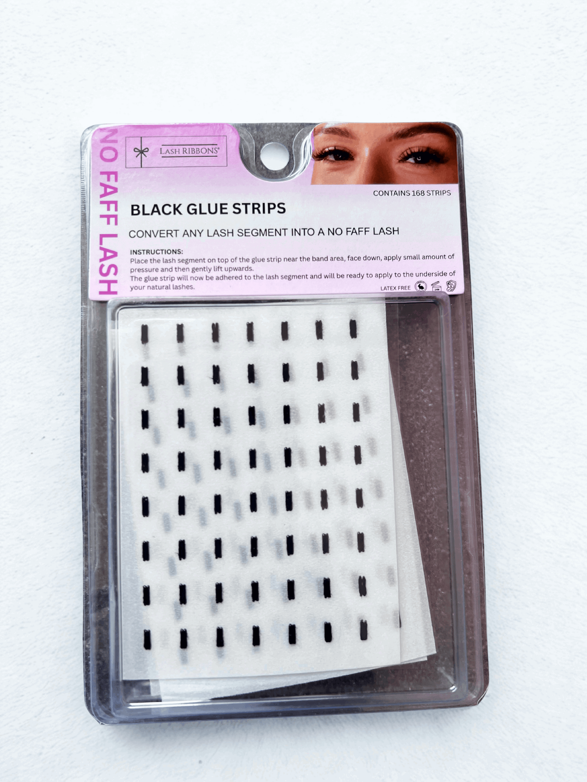 Black Glue Strips - No Faff Lash - DIY Lash Bond Lash Ribbons®