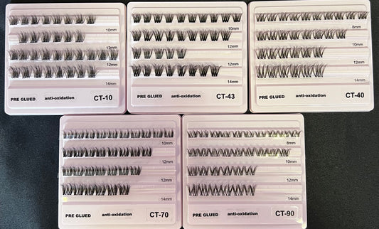 Pre-Glued Lashes - One Off Styles - Part Boxes (C)