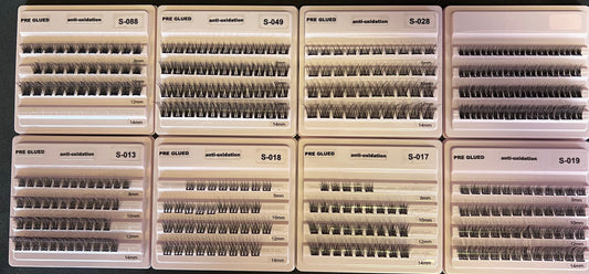 Pre-Glued Lashes - One Off Styles - Part Boxes (D)