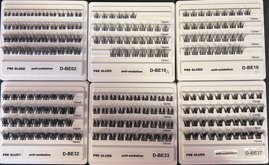 Pre-Glued Lashes - One Off Styles - Part Boxes (E)