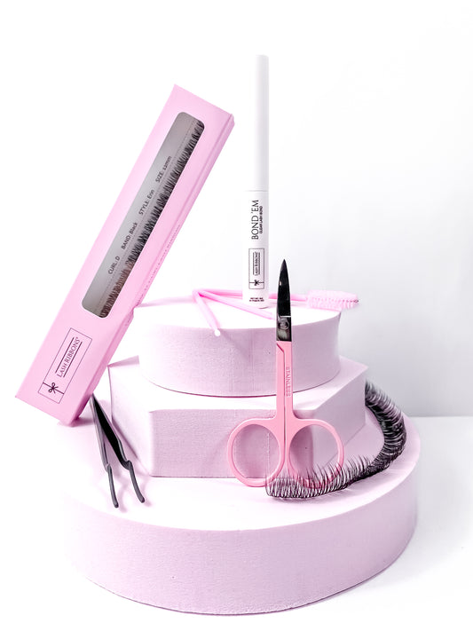 'C' Curl Black Lash Ribbons® Starter Kit (With Black Bond'Em)