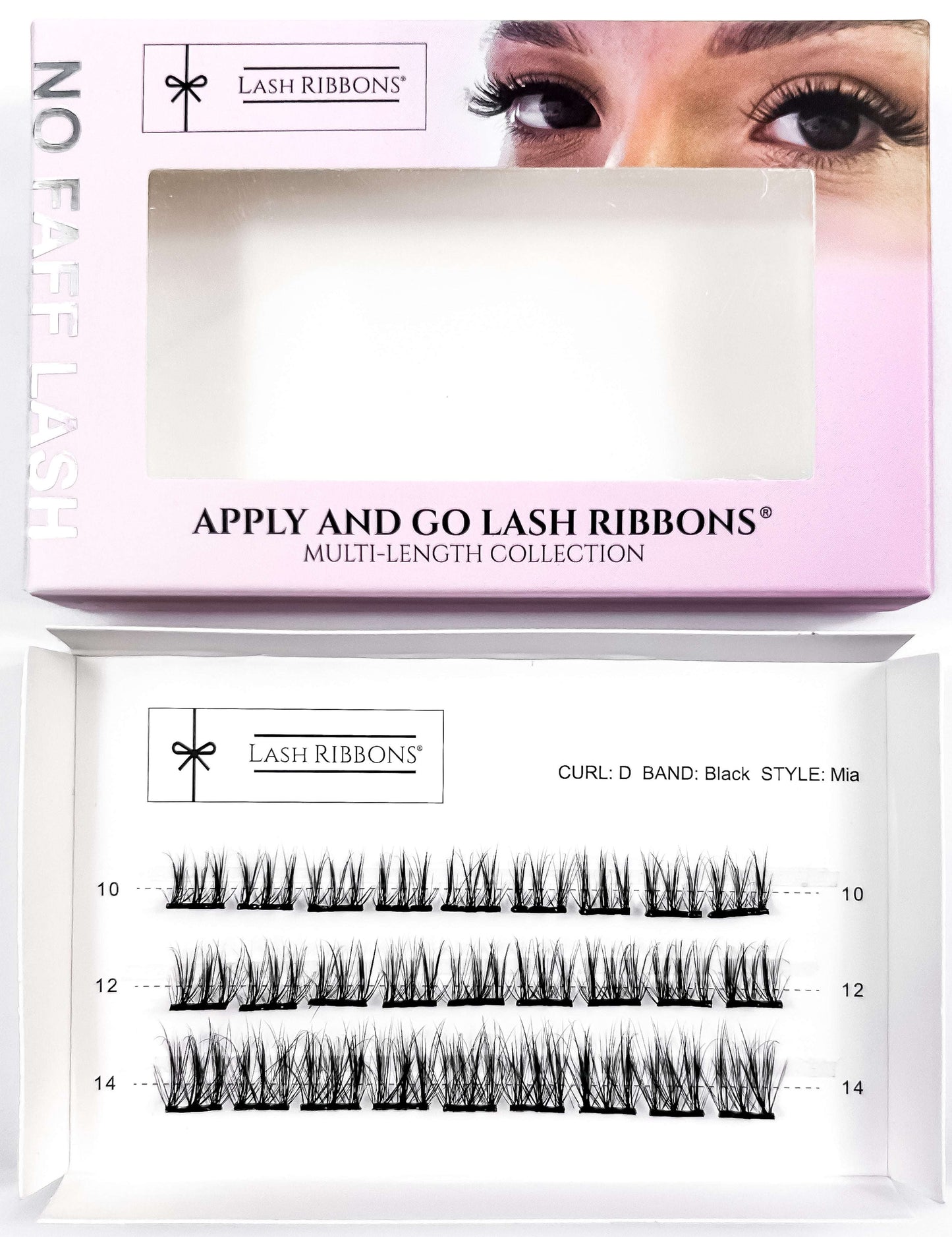 Pre-Glued Lash Clusters -  Faff Lash - Mia Lash Ribbons®
