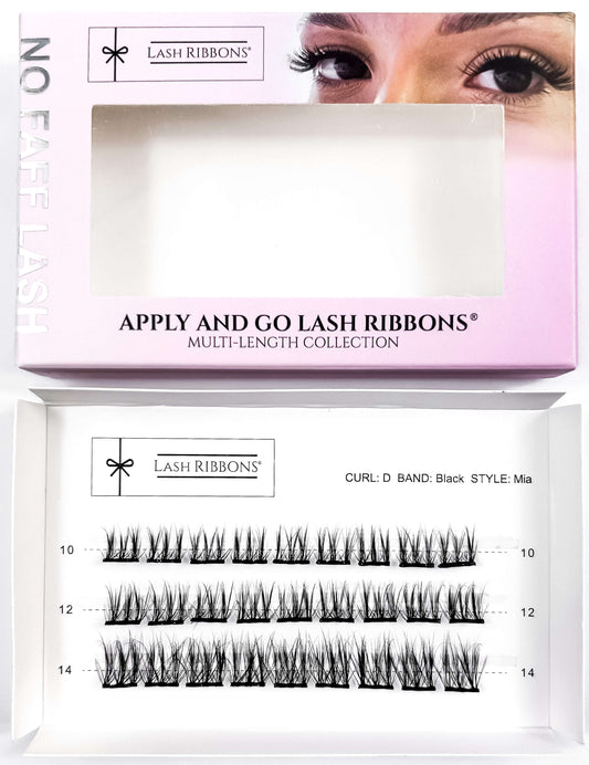 Pre-Glued Lash Clusters -  Faff Lash - Mia Lash Ribbons®
